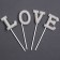 Love decoration set, white color