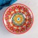 Buditsa Rishtan ceramics "Patterns", 28 cm, red