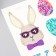 Tattoo on the body color "Rabbit with glasses" 10x10 cm