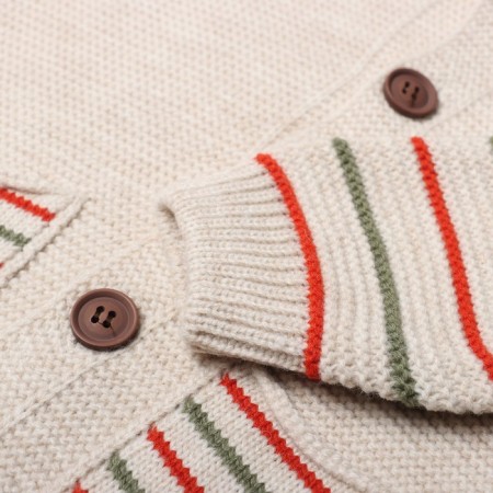 Knitted jumper for a boy, beige color, height 92 cm-2