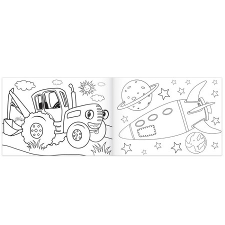 Set of coloring "Blue Tractor", 4 pcs. 12 p.-6