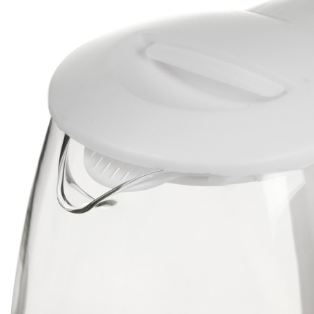 Electric Dobrynya kettle DO-1252W, glass, 1.8 l, 1800 watts, white-1