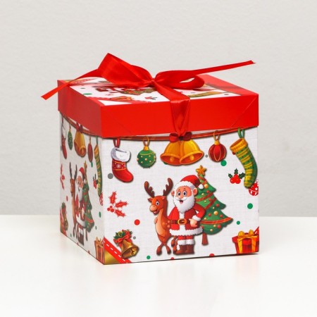 Self -assembly box "Santa Claus and Christmas tree" 15 x 15 x 15 cm