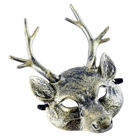 Carnival mask "Deer", Golden color-1