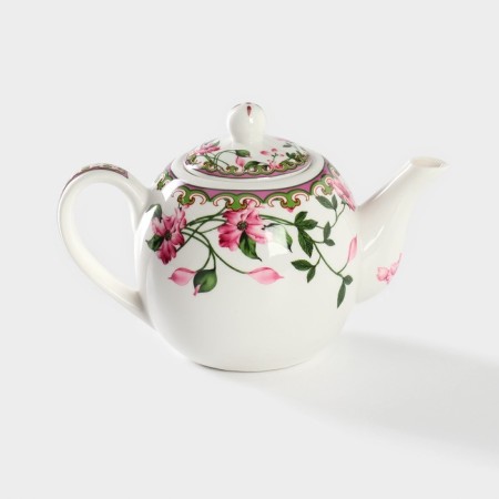 Teapot porcelain harness "Blanco", 800 ml, white color-4