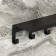 Shelf with hooks "Loft Art", 50 × 11 × 7.5 cm, black color