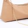 Baget bag with zipper, beige color