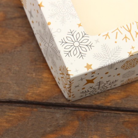 Folding box "Snowflake", 20 x 12 x 4 cm with a window-2