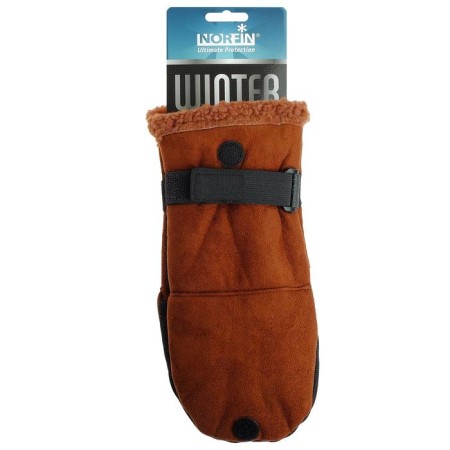 Windproof gloves of windproof norfin, unfastened, size L-3