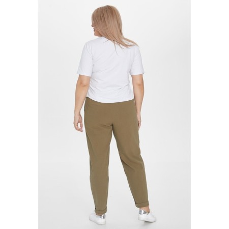 Female trousers, size 70, green color-3