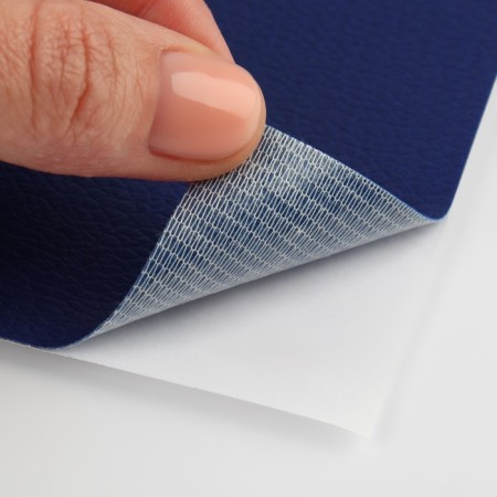 Artificial leather, with an adhesive base, 137 × 50 cm, 0.5 mm, dark blue color-3