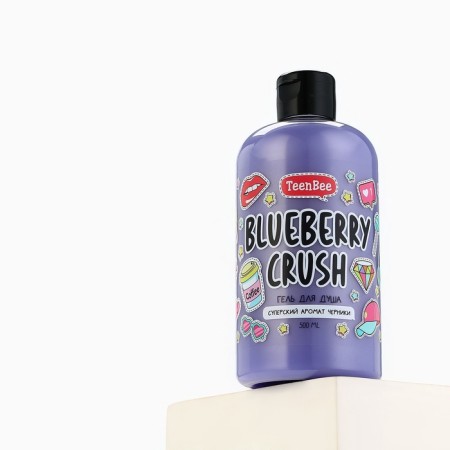 Shower gel, moisturizing, 500 ml, blueberry aroma, teenbee-5