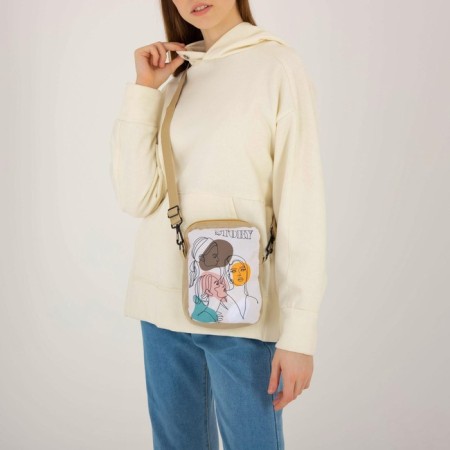 Story bag, 15x3x20 cm, lightning department, long belt, beige color-5