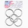 Karabin ring, d = 38/48 mm, thickness - 5 mm, 5 pcs, silver color