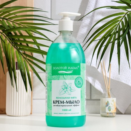 Liquid cream-soaked gold ideal "Cold mint", antibacterial, 1 liter