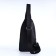 Male sling bag, artificial leather, black color