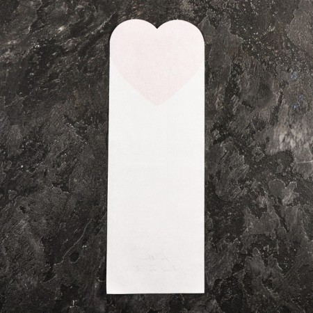 Package-cone for flowers, "this is for you", white+ red, 14x40 cm-3
