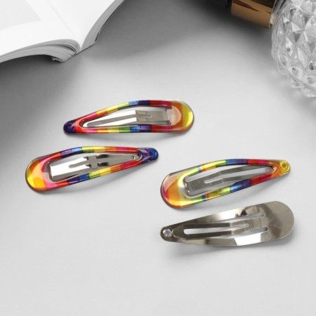 Invisibility for hair "openwork" (set 6 pcs) 5 cm, multi -flow-2