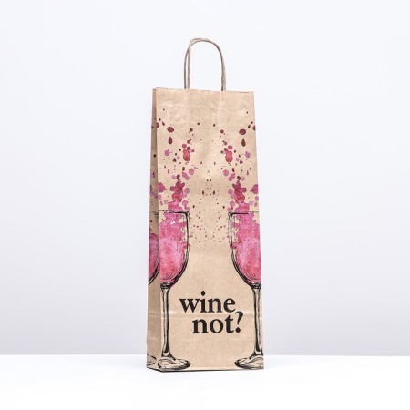 Paper package, craft 80 g/m2 39 x 15 x 8 cm "Wine Not"