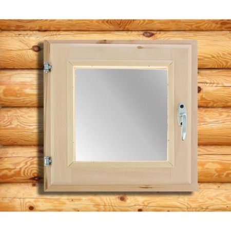 Window, 40 × 40cm, double glass of linden-2