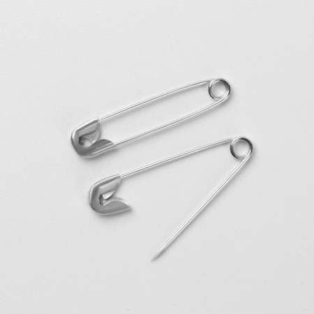 English pins, 45 mm, 500 pcs, silver color-1