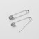 English pins, 45 mm, 500 pcs, silver color