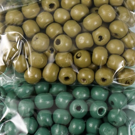 Set of beads for creativity wood "forest" d-0.8 cm, 4 colors x 15 g-1