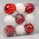 Set of balls plastic D-5.5 cm, 9 pcs "Harmony" of the face, red white