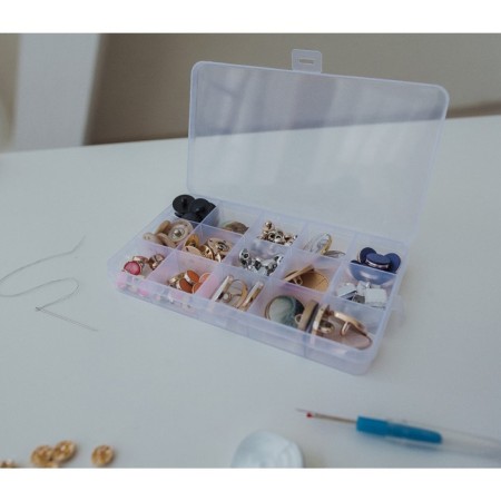 Organizer for needlework, with a suspension, 15 departments, 17.5 × 10 × 2 cm-3