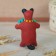 Dymkovo toy "Bear with a flower, with a rooster, with harmony", 11 cm, mix