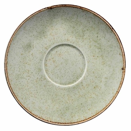 Kutahya Porselen Pearl Lima saucer, 12 cm, green color