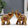 Souvenir Polystone "African Elephant in the Golden, Openland Popone" MIX 8.5x7x3 cm