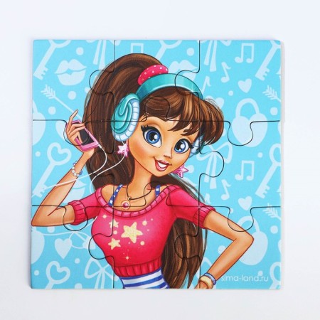 Set: notebook - coloring, crayons 4 pcs. "For a cool girl"-2