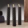 A set of candles from wax "rebirth and new beginning", 3 pcs, 8x1.7 cm, 45 minutes, black