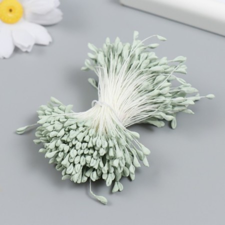 Stamens for flowers "gray-green" set 360 pcs length 6 cm-1