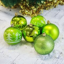 Set of balls plastic D-8 cm, 6 pcs 
