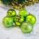 Set of balls plastic D-8 cm, 6 pcs "Tall Christmas trees" green