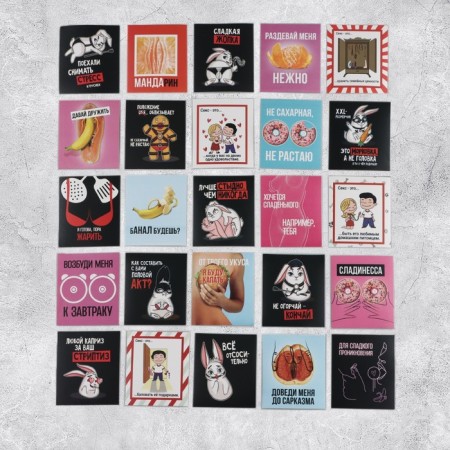 Set of stickers "18+", 6 x 7 cm, 50 pcs-1