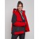 Ski jacket women's winter, size 58, red color
