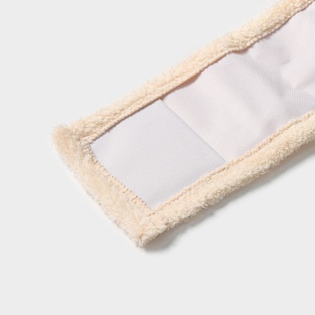 Nozzle for a flat mop of the share "pastel", 42 × 12 cm, microfiber, 60 grams, beige color-4