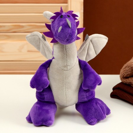 Soft toy "Dragon", 22 cm, purple color