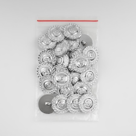 A button on the leg, d = 21 mm, the color is silver-3