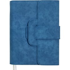 Leduced Diary A5, 160 sheets, Devente.Jesse, firm cover of artificial suede with foam rubber, lies, cream block 70 g/m2, blue