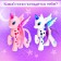 A toy-scurry "Pony Star" with light and stickers, color mix