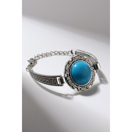 Assorted Bruck "turquoise world" circle, blue color in silver, l = 19 cm-4