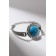 Assorted Bruck "turquoise world" circle, blue color in silver, l = 19 cm