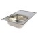 Kitchen sink "Vladiks", cut, with a siphon, 76x48 cm, left, stainless steel 0.6 mm