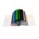 Color paper A4 24 sheets, 24 colors, multi-bullets "Cheburashka", coated, on the bracket