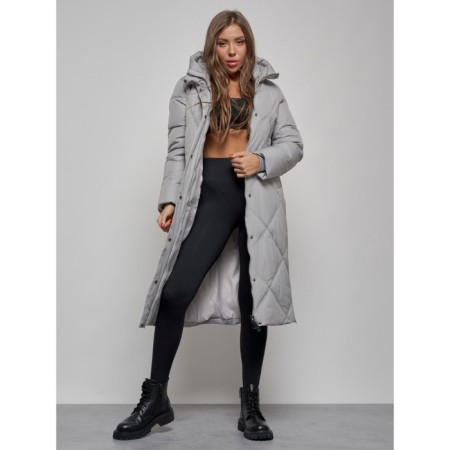 Coat insulated winter female, size 50, color gray-12