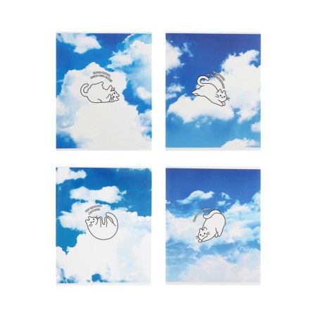 Notebook 96 sheets in a cage, Calligrata "Cats in the sky", cardboard cover, VD-LK, OFSET Block, MIX